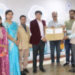 Rajeev Singh, Founder and Director of Sansar Green Mission Pvt. Ltd., with the Chairman of CIIE and professors at IIT (ISM) Dhanbad during discussions on AI, robotics, and real-time soil intelligence solutions for Indian agriculture.