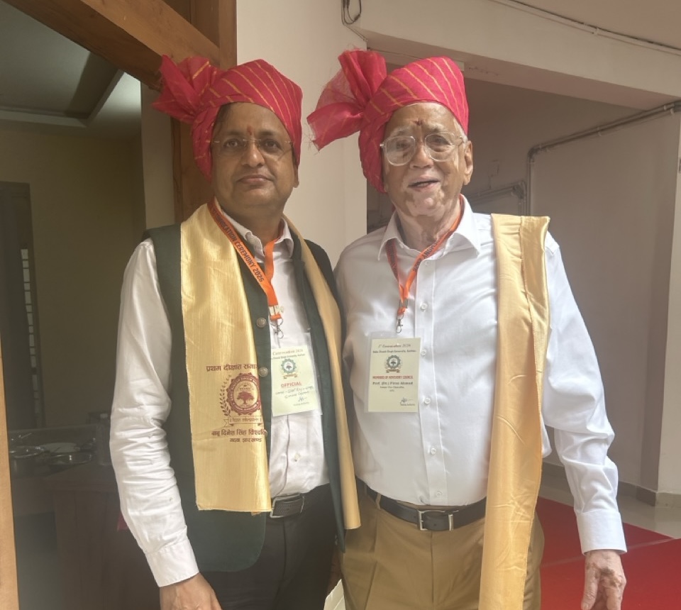 Rajeev Singh with Prof. Dr. M. Firoz Ahmad discussing fish farming, fisheries, rural livelihoods and agricultural entrepreneurship in Jharkhand
